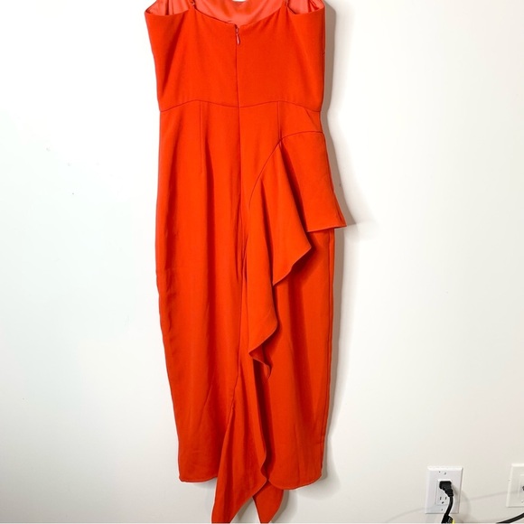Lovers and Friends Revolve Cleo Midi Dress Bright Red Ruffles Size XS - Picture 12 of 14